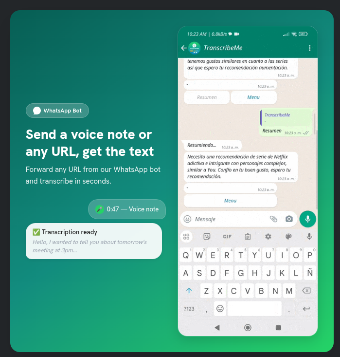 TranscribeMe